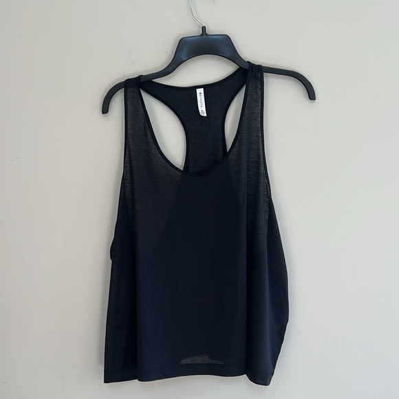 Athleta Vapor Scoop Sheer Racer Back Tank Top in Black, size XL - Picture 2 of 8